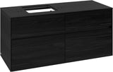 Villeroy & Boch Waschbeckenunterschrank Collaro C129 Black Oak 1200 mm mit 4 Auszügen