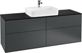 Villeroy & Boch Finion Waschbeckenunterschrank 1600 mm Glossy White Lacquer mit LED-Beleuchtung