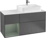 Villeroy & Boch Waschtischunterschrank Finion G141G 1200 mm Glossy White mit LED-Beleuchtung