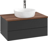 Villeroy & Boch Waschbeckenunterschrank Antao 800x360x500 mm Anthracite Matt Lacquer mit Auszugsbeleuchtung