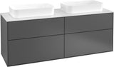 Villeroy & Boch Finion Waschtischunterschrank 1600 mm Glossy White Lacquer, 4 Auszüge, SoftClosing