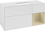Villeroy & Boch Finion Waschtischunterschrank G711G Black Matt Lacquer 1200 mm mit Beleuchtung