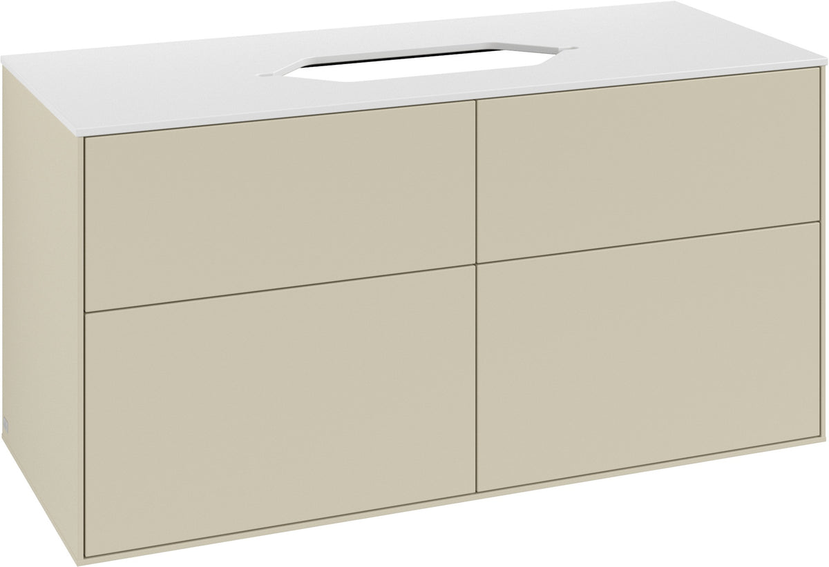 Villeroy & Boch Finion Waschtischunterschrank 1200 mm Glossy White Lack mit 4 Auszügen