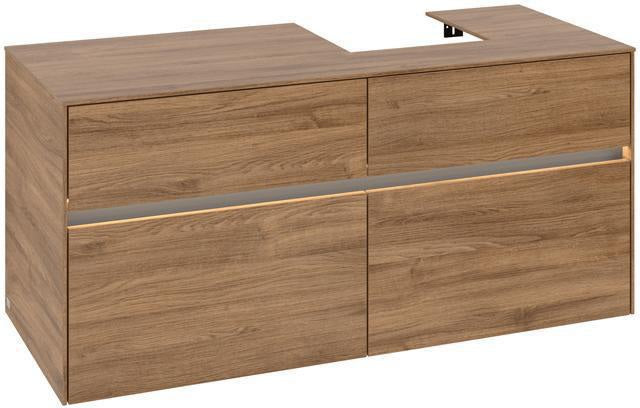 Villeroy & Boch Waschbeckenunterschrank Collaro C099B0 1200 mm Kansas Oak mit Beleuchtung und SoftClosing