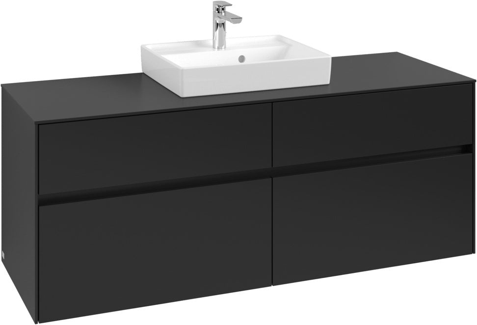 Villeroy & Boch Waschtischunterschrank Collaro C073 1400 mm Volcano Black mit SoftClosing
