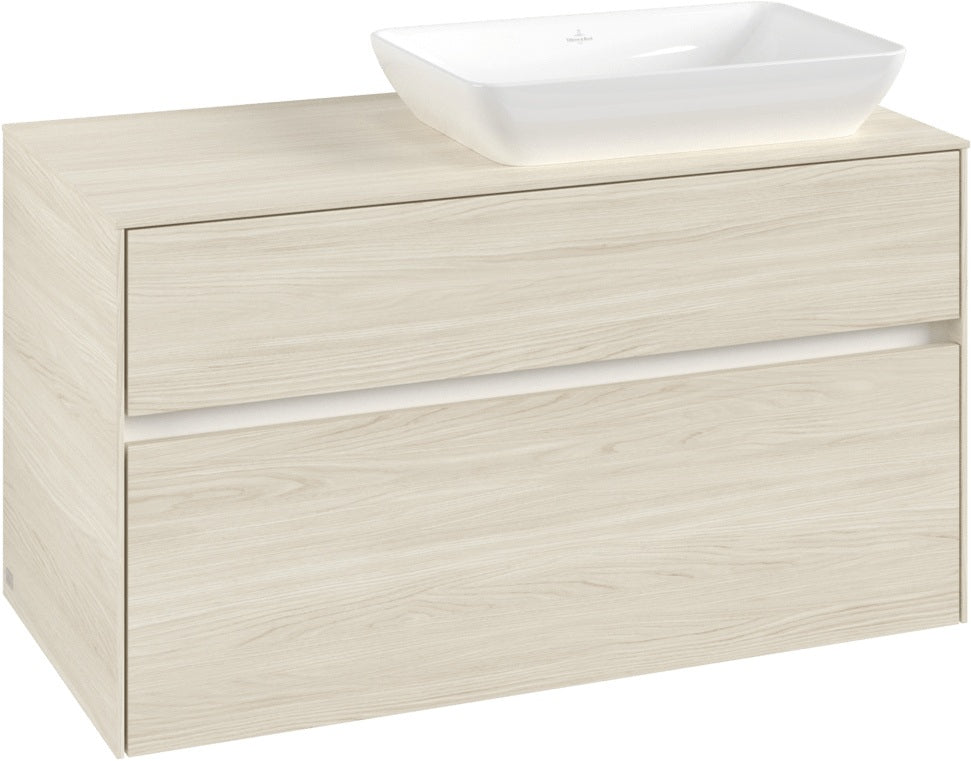 Villeroy & Boch Waschtischunterschrank Collaro C11100 White Oak 1000 mm mit SoftClosing