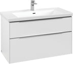 weiß / aluminium glänzend / Eckig Pure