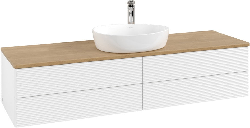 Villeroy & Boch Waschbeckenunterschrank Antao L25151 1600 mm White Matt Lacquer mit 4 Auszügen und Beleuchtung