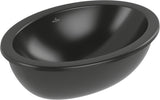 Villeroy & Boch Unterbauwaschbecken Loop & Friends Oval Pure Black CeramicPlus 560 mm