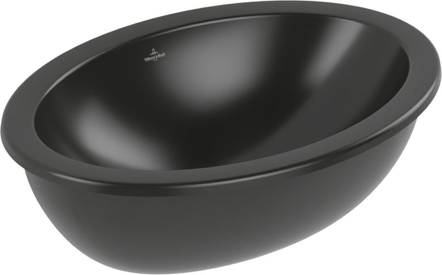 Villeroy & Boch Unterbauwaschbecken Loop & Friends Oval Pure Black CeramicPlus 560 mm
