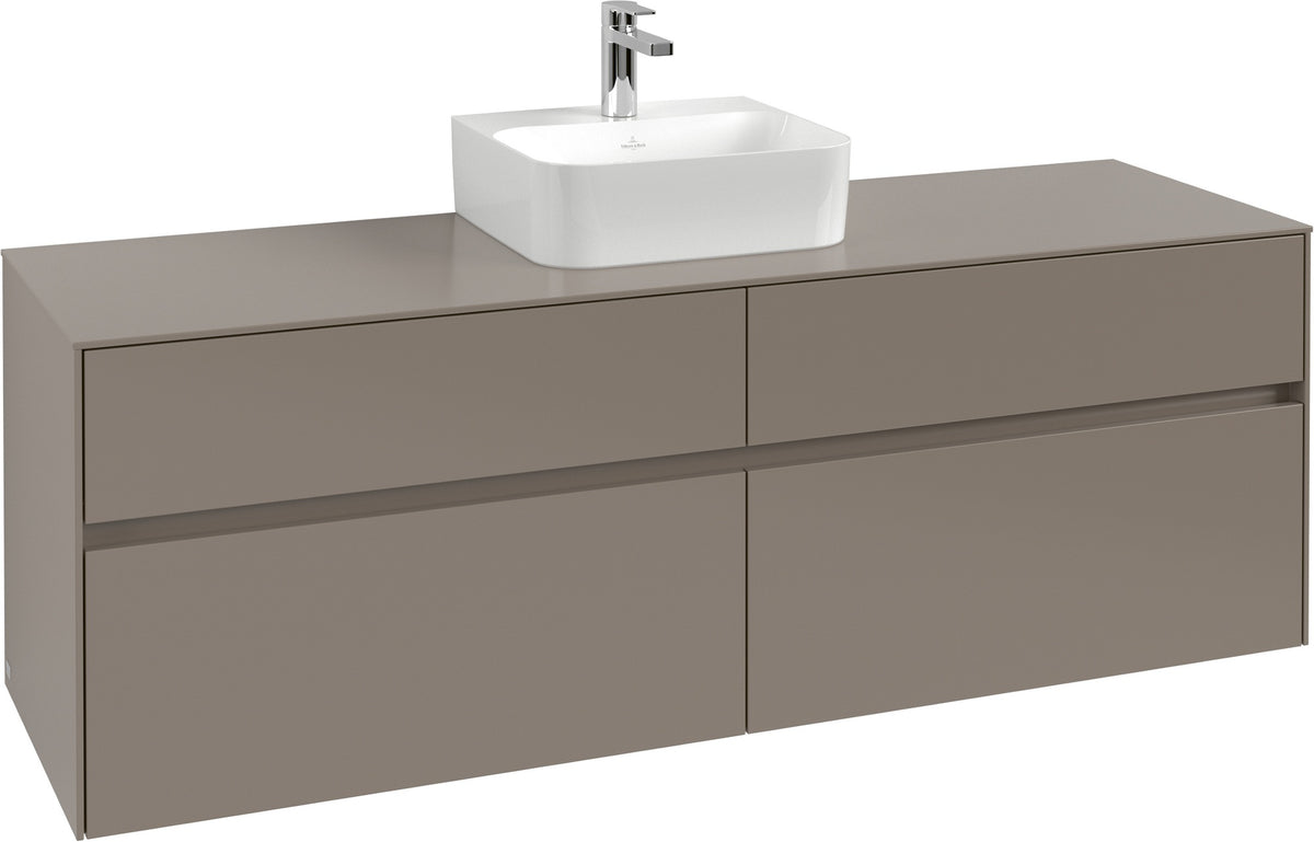 Villeroy & Boch Waschtischunterschrank Collaro 1600 mm Black Oak mit Beleuchtung