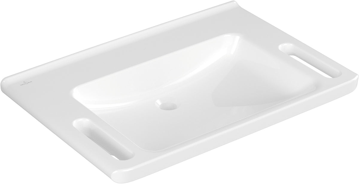 Villeroy & Boch ViCare Wandwaschbecken 800x550 mm Rechteck Weiß Alpin