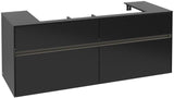 Villeroy & Boch Collaro Waschtischunterschrank 1400 mm mit LED-Beleuchtung, Truffle Grey