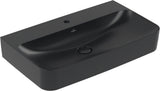 Villeroy & Boch Finion Wandwaschbecken 800 mm Pure Black CeramicPlus – Rechteckig, TitanCeram, Wandmontage