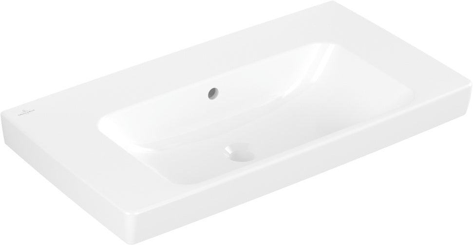 Villeroy & Boch Architectura Wandwaschbecken 800x445mm Rechteckig Weiß Alpin – Ohne Armaturenloch