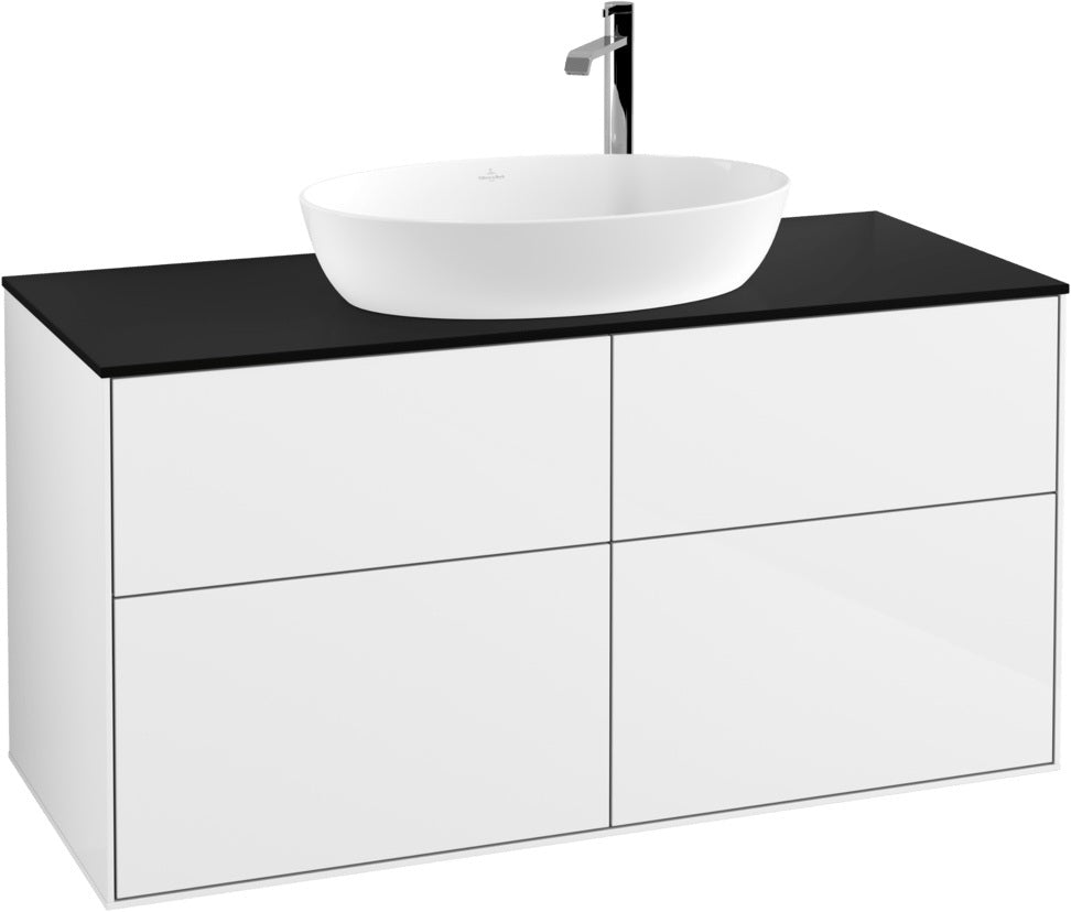 Villeroy & Boch Finion Waschtischunterschrank F91200GF 1200 mm Glossy White Lacquer mit 4 Auszügen