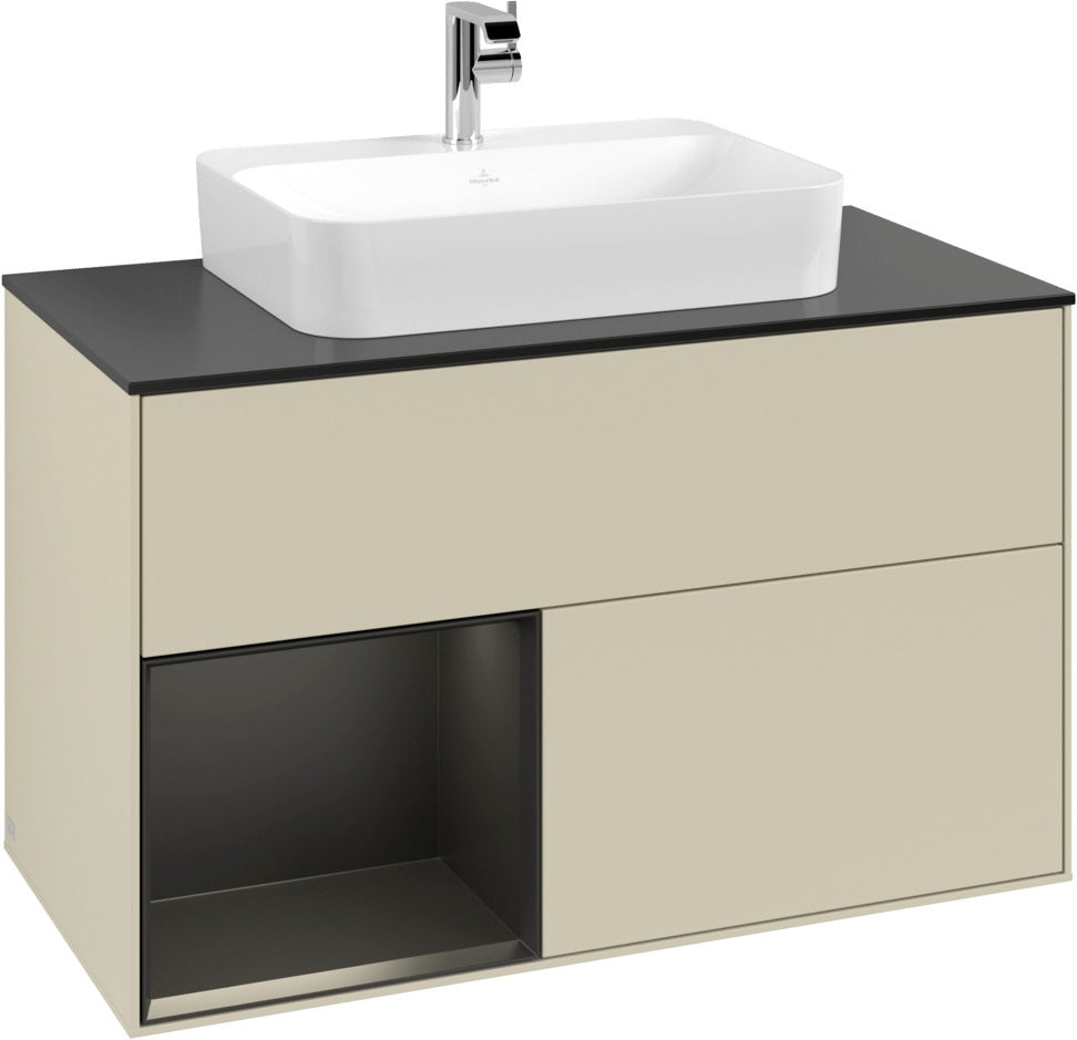 Villeroy & Boch Finion Waschtischunterschrank 1000 mm Glossy White Lacquer mit LED-Beleuchtung