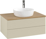 Villeroy & Boch Waschbeckenunterschrank Antao 800x360x500 mm Anthracite Matt Lacquer mit Auszugsbeleuchtung