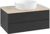 Villeroy & Boch Waschtischunterschrank Antao K19113 800 mm Anthracite Matt – 2 Auszüge, Push-to-open