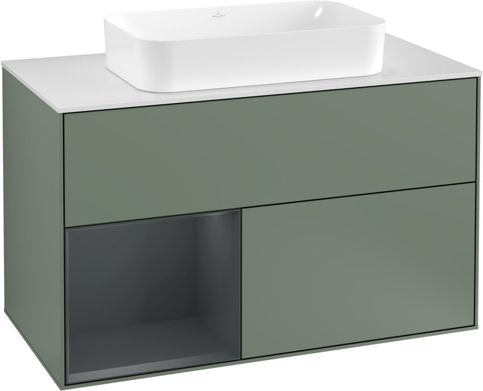 Villeroy & Boch Waschtischunterschrank Finion G241GF Glossy White Lacquer 1000 mm mit Beleuchtung
