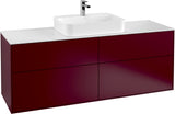 Villeroy & Boch Finion Waschbeckenunterschrank 1600 mm Glossy White Lacquer mit LED-Beleuchtung