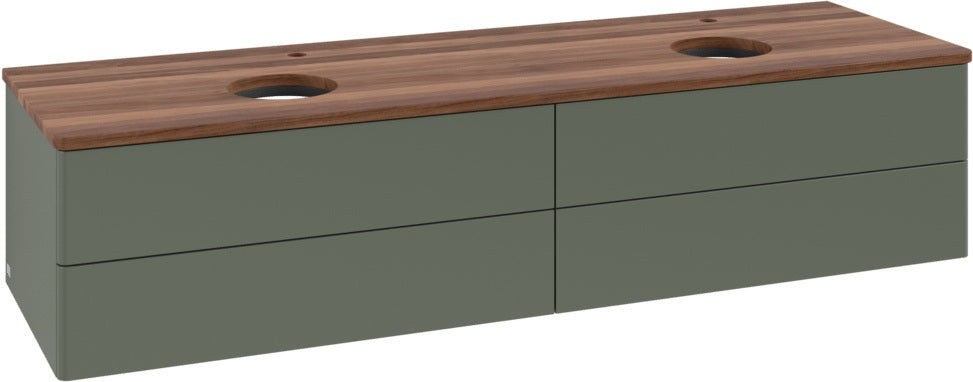 Villeroy & Boch Waschtischunterschrank Antao 1600 mm Anthracite Matt mit 4 Auszügen und Beleuchtung