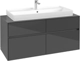 Villeroy & Boch Waschtischunterschrank Collaro C091 Glossy Grey 1200 mm mit 4 Auszügen