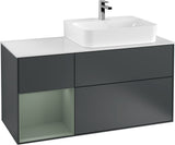 Villeroy & Boch Waschtischunterschrank Finion G141G 1200 mm Glossy White mit LED-Beleuchtung