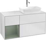 Villeroy & Boch Finion Waschbeckenunterschrank 1200 mm Glossy White Lacquer mit Beleuchtung
