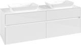 Villeroy & Boch Waschtischunterschrank Collaro C123 B0 1600 mm Glossy White mit LED-Beleuchtung