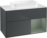 Villeroy & Boch Finion Waschtischunterschrank 1000 mm Glossy White Lacquer mit LED-Beleuchtung