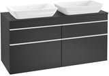 Villeroy & Boch Venticello Waschtischunterschrank 1257 mm Glossy White, 4 Auszüge, für 2 Waschtische