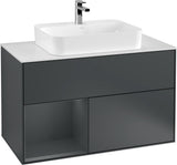 Villeroy & Boch Finion Waschtischunterschrank 1000 mm White Matt Lacquer mit LED-Beleuchtung