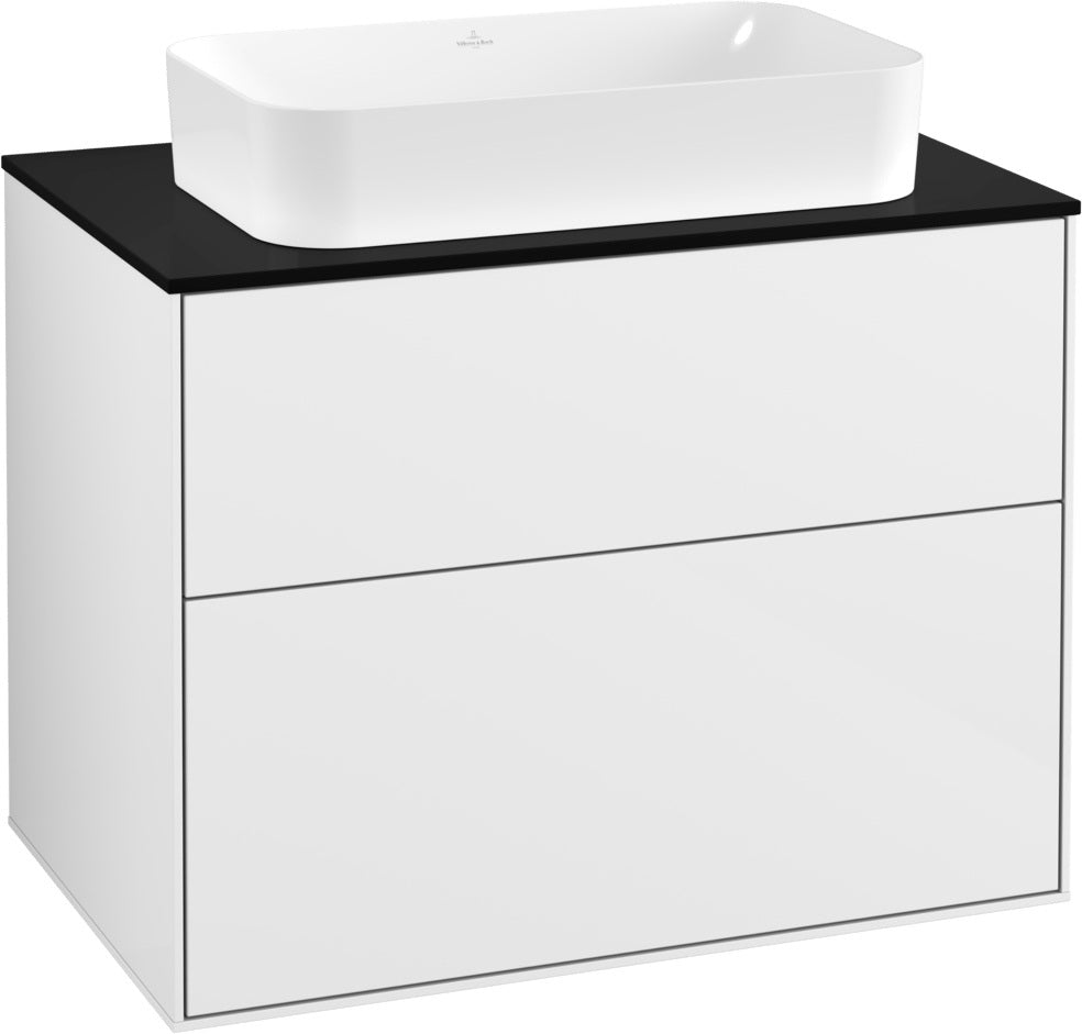 Villeroy & Boch Finion Waschtischunterschrank 800 mm Glossy White Lacquer mit LED-Beleuchtung