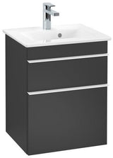 Villeroy & Boch Waschtischunterschrank VENTICELLO 466 mm Eiche Santana Oak mit 2 Auszügen und Griffleiste in Chrom