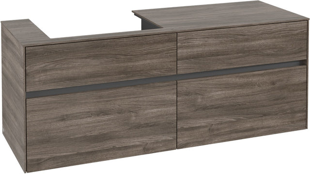 Villeroy & Boch Waschbeckenunterschrank Collaro C085 Stone Oak 1400 mm mit 4 Auszügen