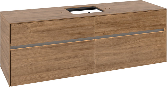 Villeroy & Boch Waschtischunterschrank Collaro C134 B0 1600 mm Kansas Oak mit Beleuchtung