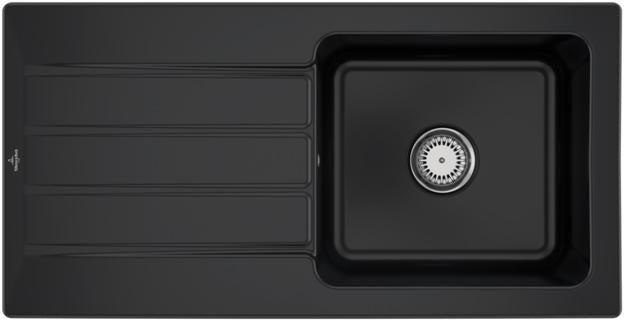 Villeroy & Boch Architectura 60 Einbauspüle 1000x510mm Ebony CeramicPlus reversibel