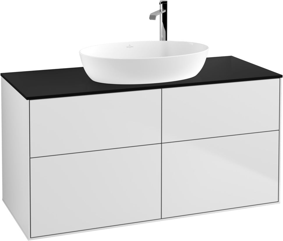Villeroy & Boch Finion Waschtischunterschrank F91200GF 1200 mm Glossy White Lacquer mit 4 Auszügen
