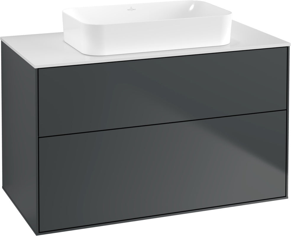 Villeroy & Boch Finion Waschtischunterschrank 1000 mm Glossy White Lack mit SoftClosing