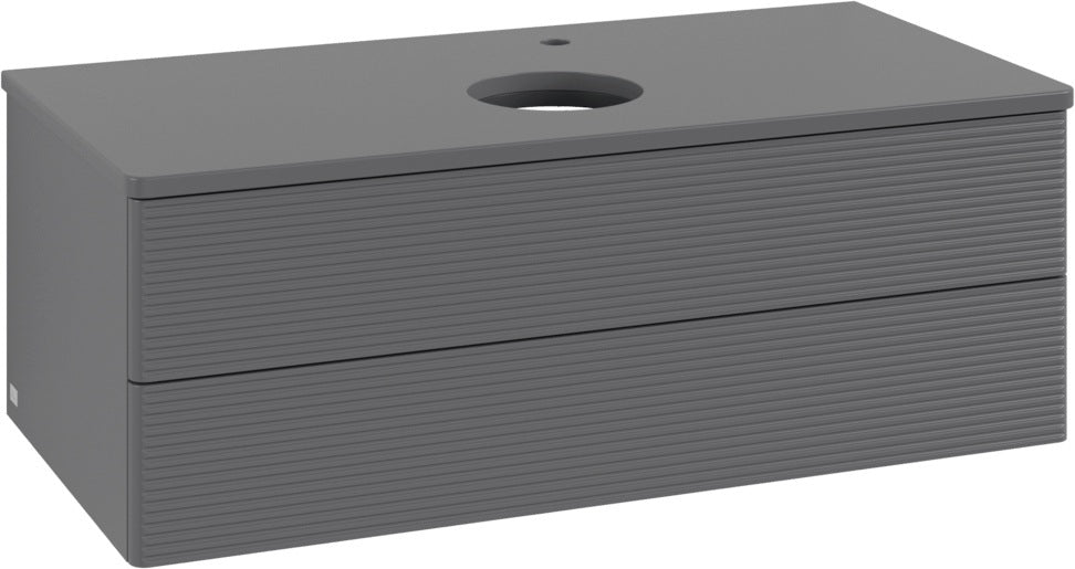 Villeroy & Boch Waschtischunterschrank Antao L20150 1000 mm Anthrazit Matt Lack mit Beleuchtung