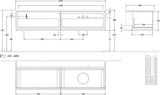 Villeroy & Boch Antao Waschbeckenunterschrank 1600 mm Anthrazit Matt mit 2 Auszügen
