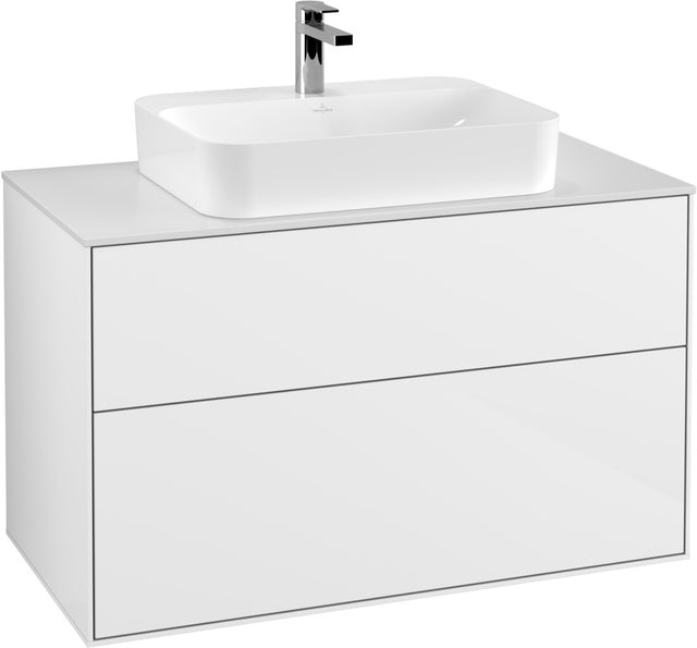 Villeroy & Boch Finion Waschtischunterschrank 1000 mm Glossy White Lacquer mit SoftClosing
