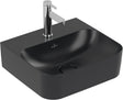 Villeroy & Boch Handwaschbecken Finion 436443R7 – 430 x 390 mm, Pure Black CeramicPlus, TitanCeram, wandhängend