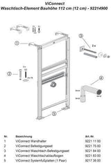Villeroy & Boch ViConnect Waschtisch-Vorwandelement für Trockenbau 525 x 1120 mm