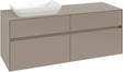 Villeroy & Boch Waschtischunterschrank Collaro C117 B0 1400 mm Taupe mit Beleuchtung und SoftClosing