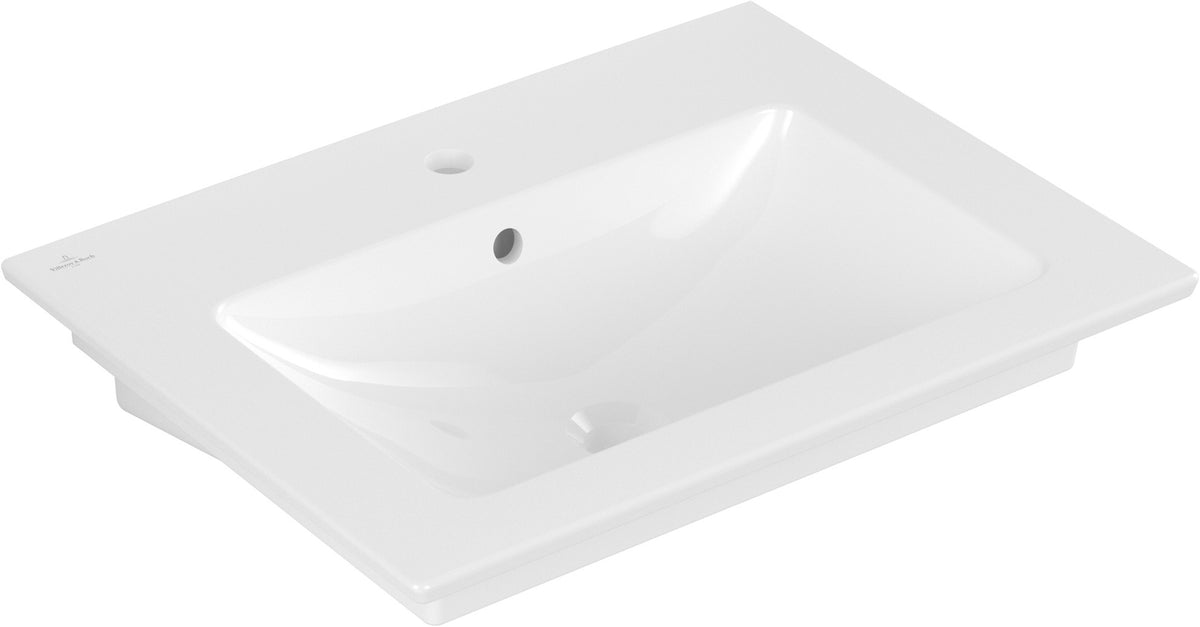 Villeroy & Boch Waschbecken Venticello 655 mm Rechteckig Weiß Alpin Wandmontage