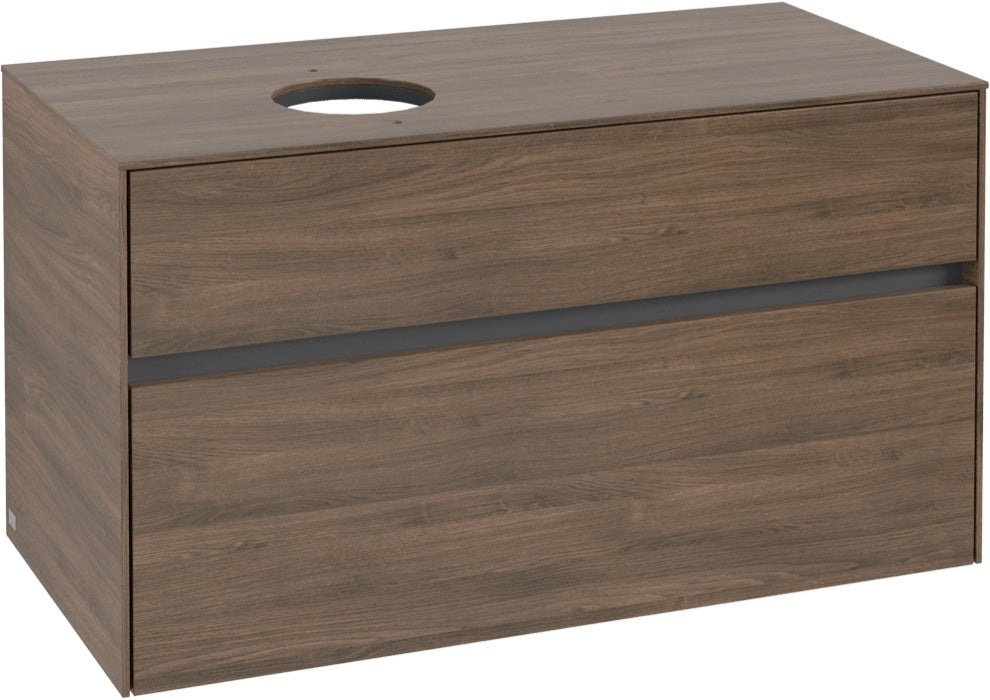 Villeroy & Boch Waschtischunterschrank Collaro C03900 1000 mm Arizona Oak mit Becken links