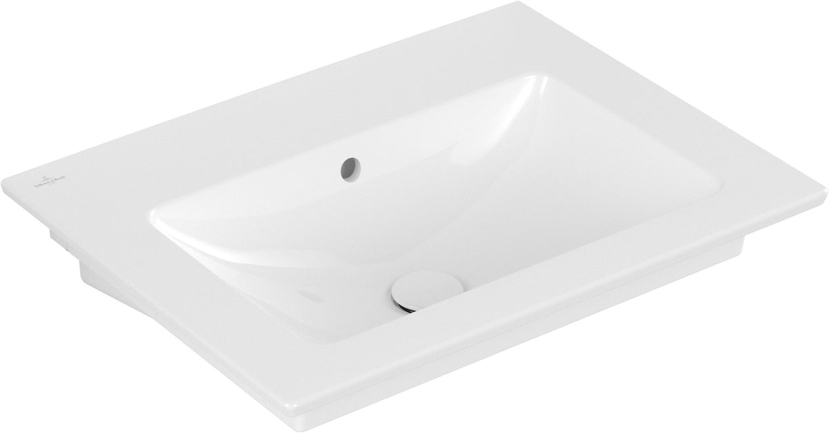 Villeroy & Boch Waschbecken Venticello 412467 655x500x170mm Rechteck Weiß Alpin
