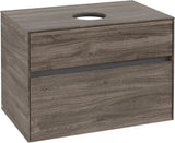 Villeroy & Boch Waschtischunterschrank Collaro C037 800 mm Stone Oak – Eckig, 2 Auszüge, SoftClosing